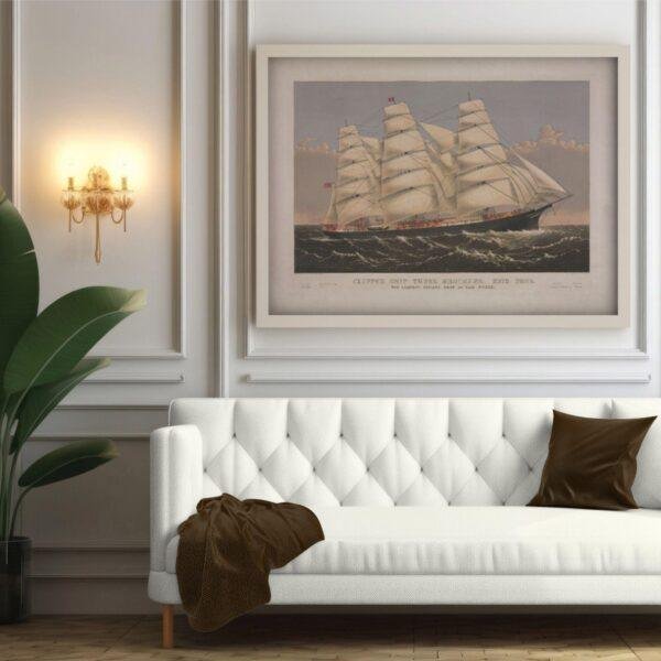 Currier and Ives - Printable Wall Art, Antique Style Print, Digital Download